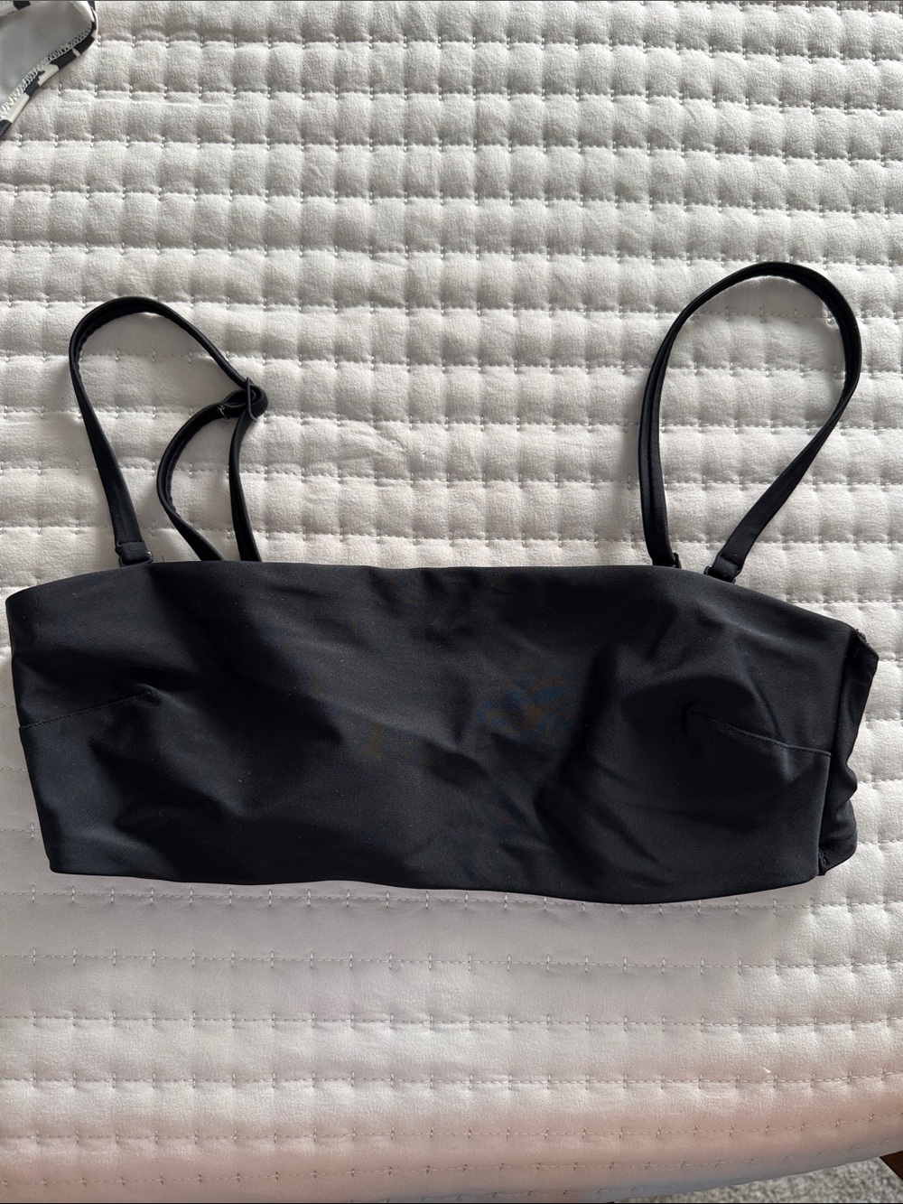 Black Bandeau Bralette with Adjustable Straps